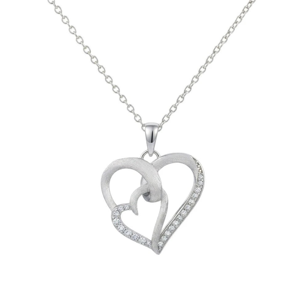 S925 Sterling Silver18K Gold Plated Necklace All Moissanite Heart-Shaped Pendant Necklaces for Woman Jewelry Gift