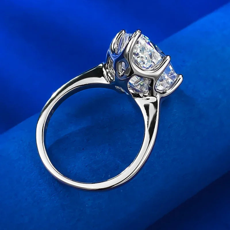 Huge Pear Cut 12*18mm Moissanite Diamond Ring Real 925 Sterling Silver Party Wedding Band Rings for Women Engagement Jewelry