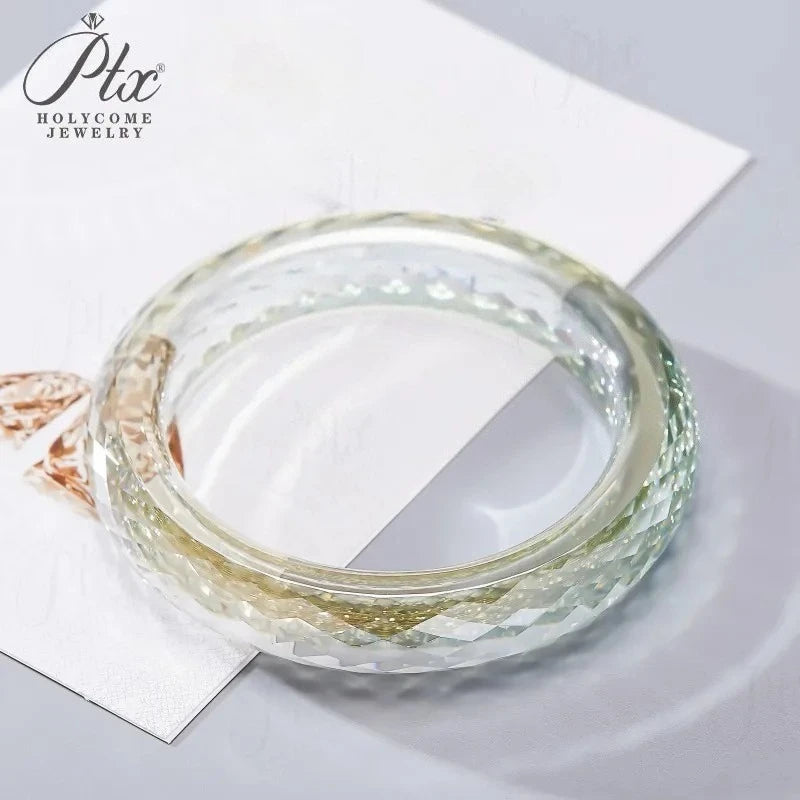 All Moissanite Bangle D Color Full Size Elegant High Quality Jewelry for Woman Anniversary Party Birthday Gift Charm Certificate