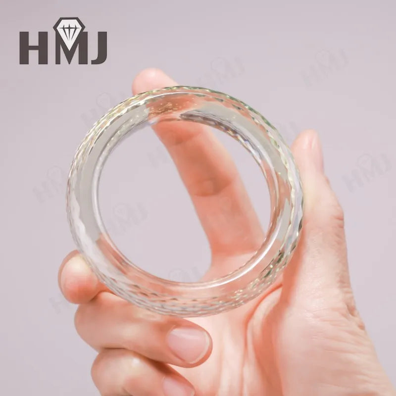 Moissanite Bangle White Color Full Size for Woman Man Anniversary Party Gift with GRA Certificate Fine Fashion Jewelry Charms