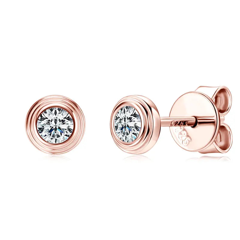 Round 3mm D Color Moissanite Stud Earring 925 Sterling Silver Small Earrings for Women Piercing Pendientes Minimalist Jewelry