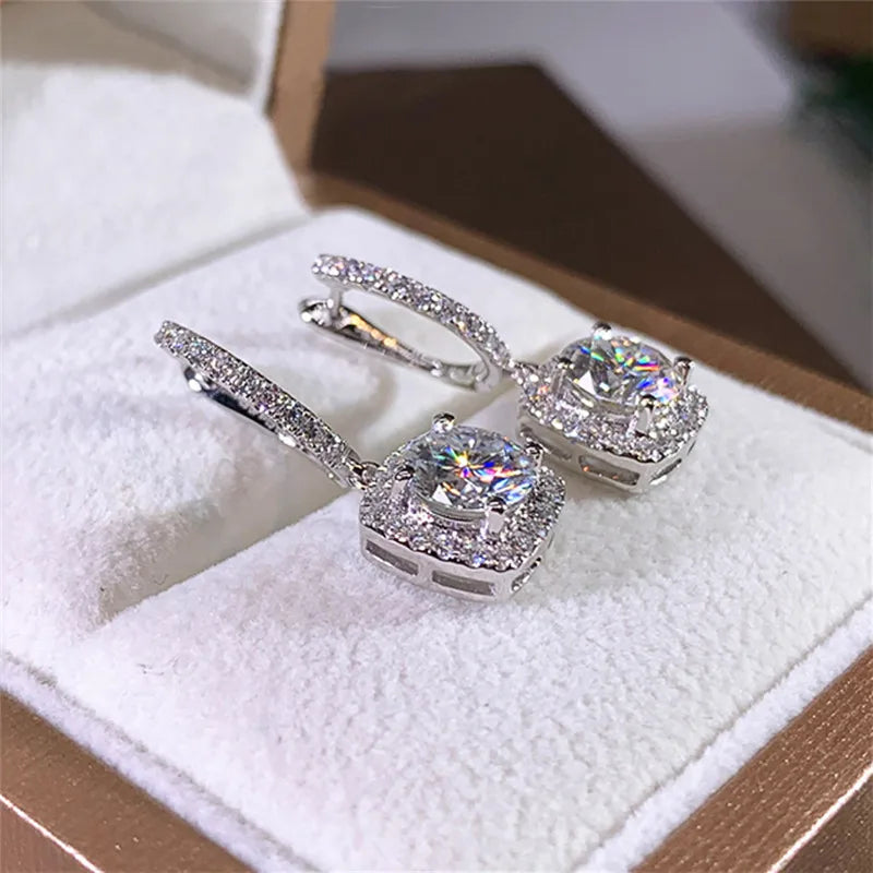 1–3 CT Moissanite Drop Earrings