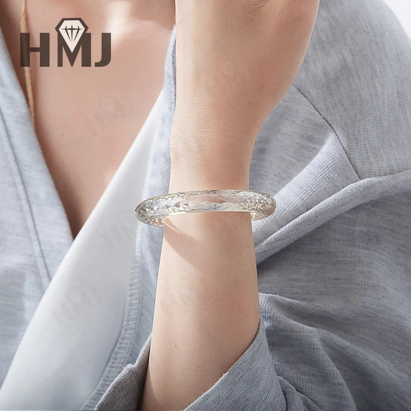 Moissanite Bangle White Color Full Size for Woman Man Anniversary Party Gift with GRA Certificate Fine Fashion Jewelry Charms