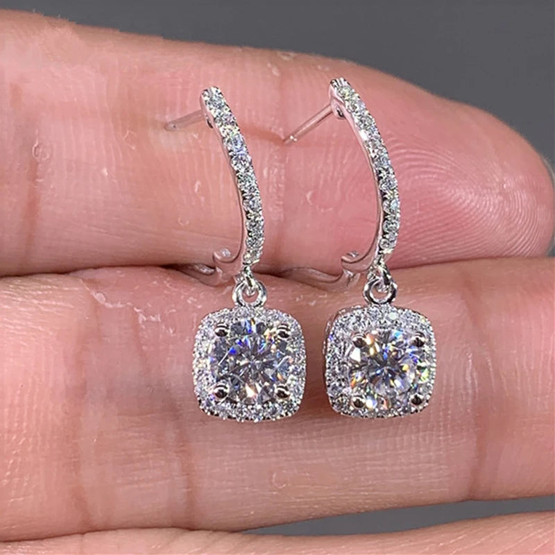 1–3 CT Moissanite Drop Earrings