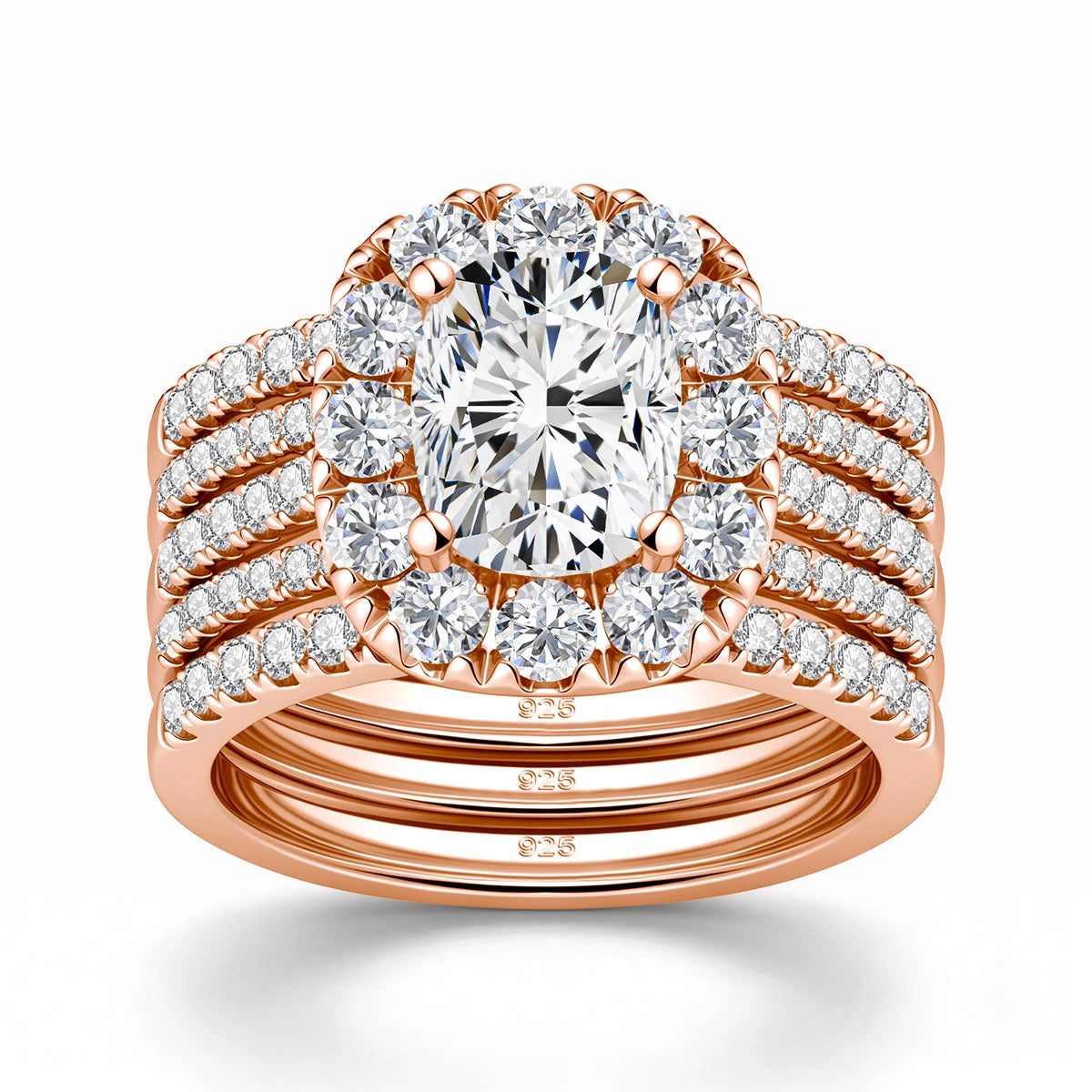 7*9mm 3CT Moissanite Female Rings 925 Sterling Silver Cushion Cut Lab Diamond Rings for Women Wedding Engagement Jewelry