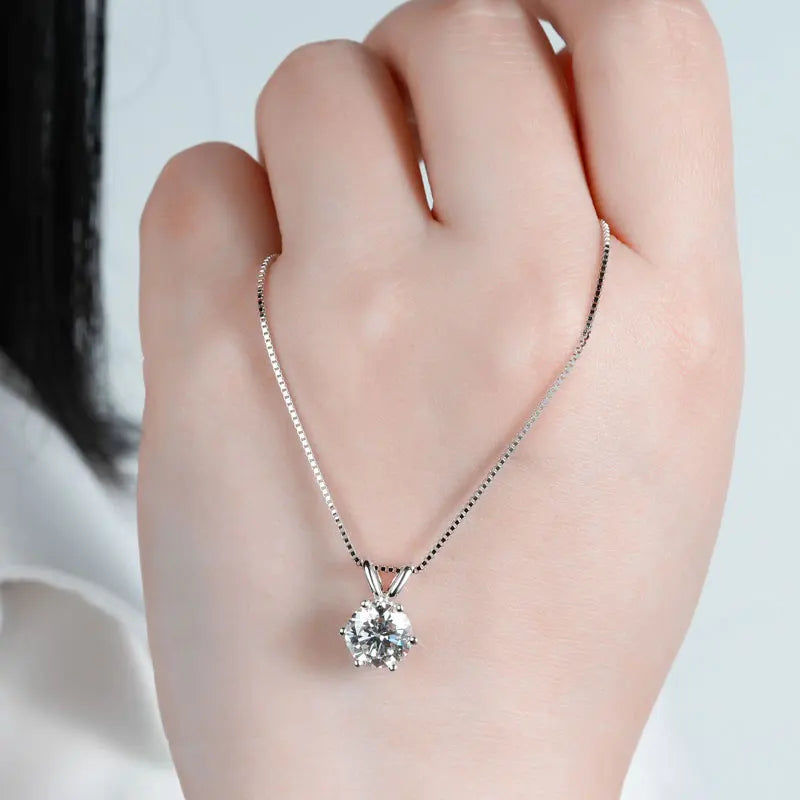 0.5–5 CT Classic Moissanite Pendant Necklace