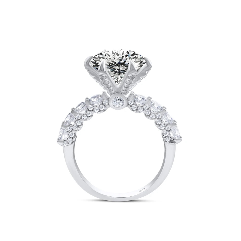 925 Sterling Silver Women's Ring 3/5CT Moissanite Fairy Ring With Certificate D Color Relationship Gift Fine Jewelry Engagement