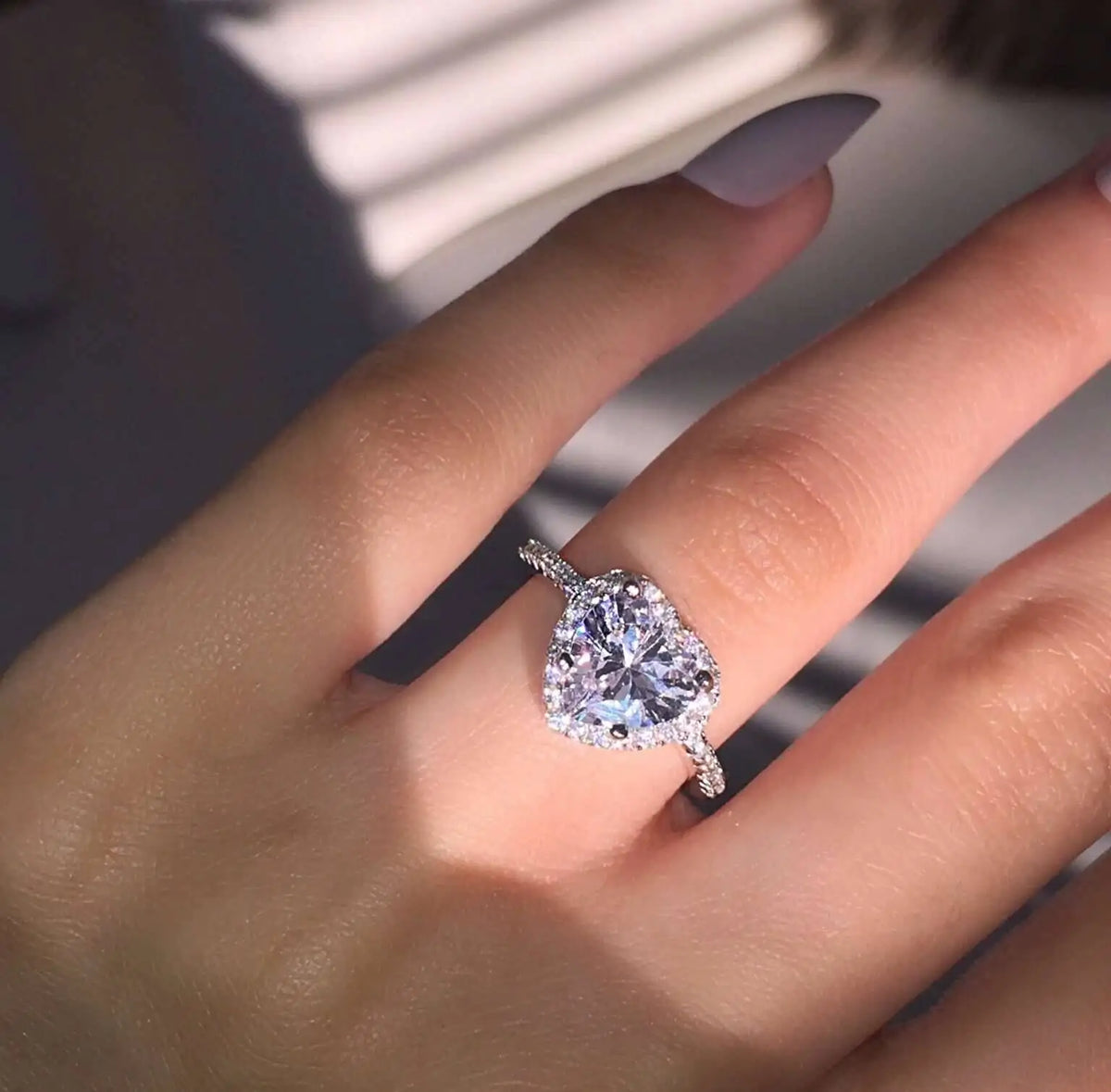 D Color Moissanite Women's Ring Real 925 Sterling Silver Heart-shaped Shining Ring With Certificate Proposal Luxury Jewelry Gift