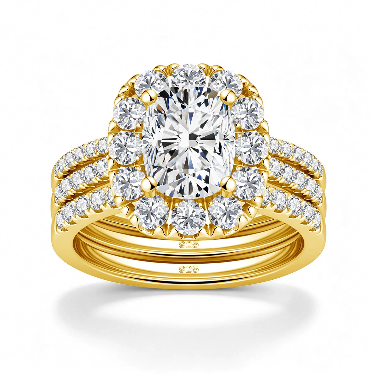 7*9mm 3CT Moissanite Female Rings 925 Sterling Silver Cushion Cut Lab Diamond Rings for Women Wedding Engagement Jewelry