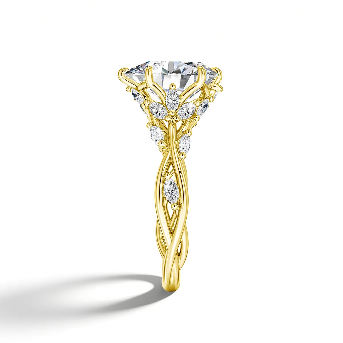 Premium 14K Gold Filled 2CT Pear Cut Moissanite Ring Bridal Wedding Sparkle Diamond Ring for Women Fine Jewelry 1/20 14k GF 925