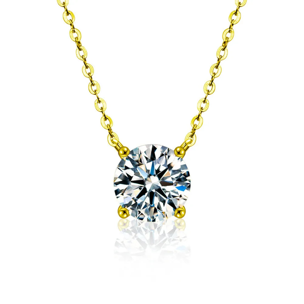 ICEBLING 1-3CT Moissanite Necklace for Women D Color Sparkling Classic Lab Diamon Pendant Sterling Silver 925 GRA