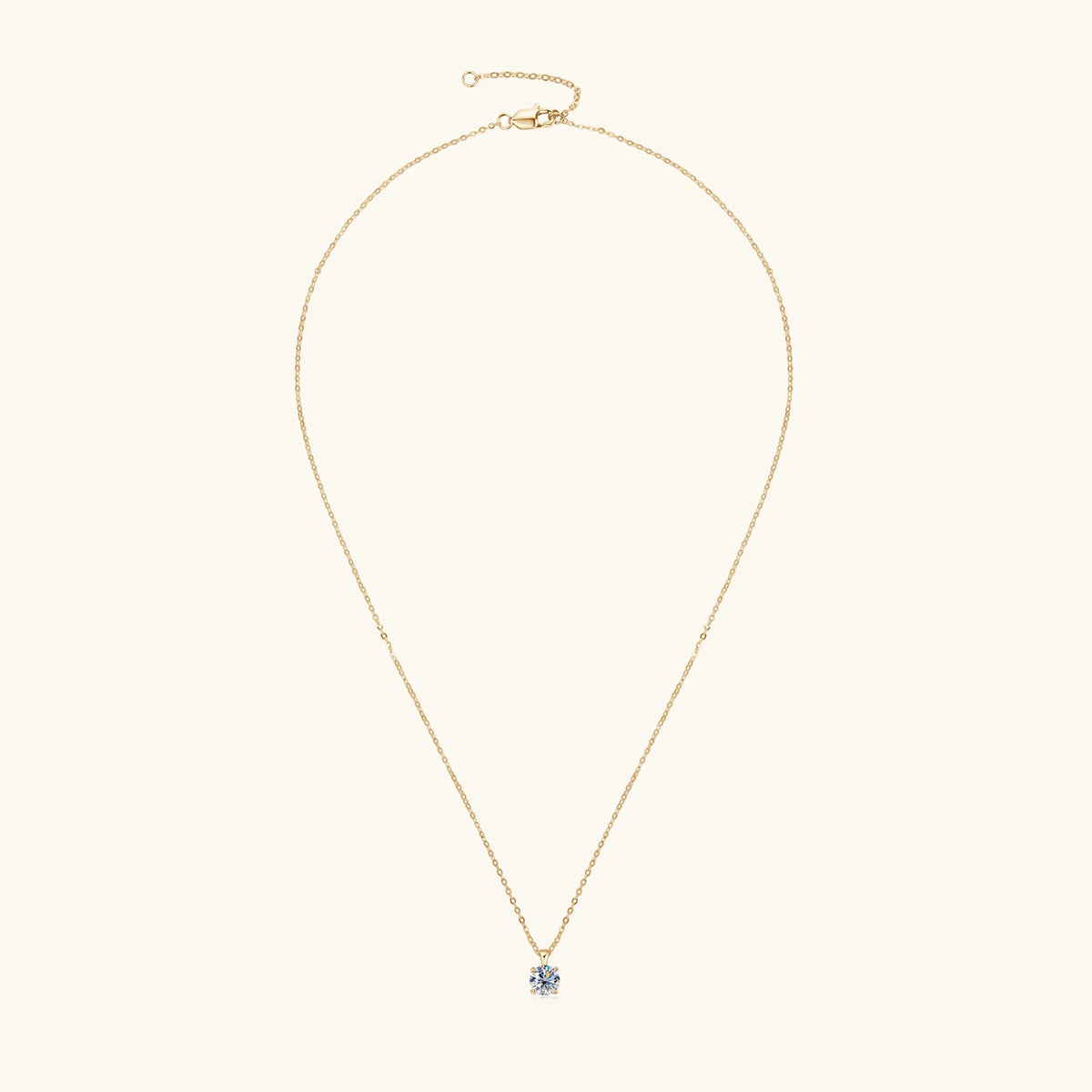 1.0 Carat 2ct 3ct D Moissanite Solitaire Drop Necklaces 18k Gold Plated Pendant Original Real 925 Silver Chain Jewelry for Women