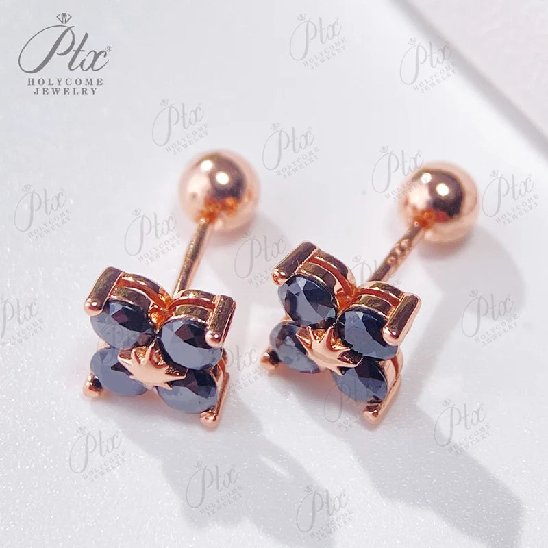 Moissanite Stud Earrings 925 Sterling Silver Screw-Back Piercing Ear Jewelry for Women Men Gifts
