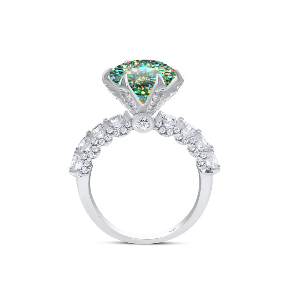 925 Sterling Silver Women's Ring 3/5CT Moissanite Fairy Ring With Certificate D Color Relationship Gift Fine Jewelry Engagement