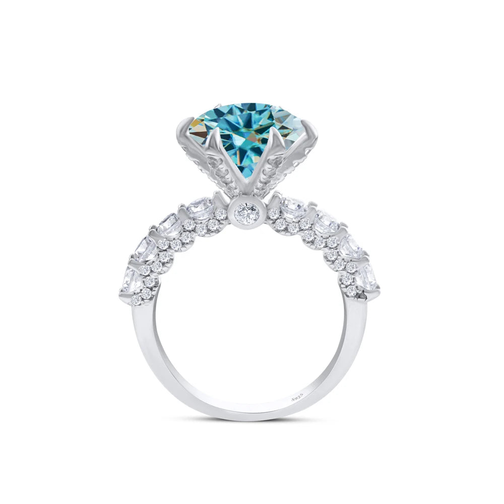 925 Sterling Silver Women's Ring 3/5CT Moissanite Fairy Ring With Certificate D Color Relationship Gift Fine Jewelry Engagement