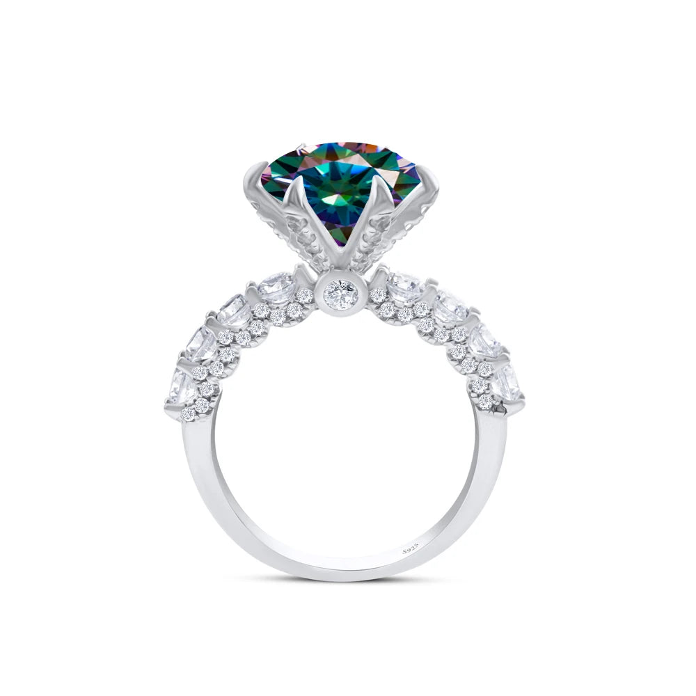 925 Sterling Silver Women's Ring 3/5CT Moissanite Fairy Ring With Certificate D Color Relationship Gift Fine Jewelry Engagement