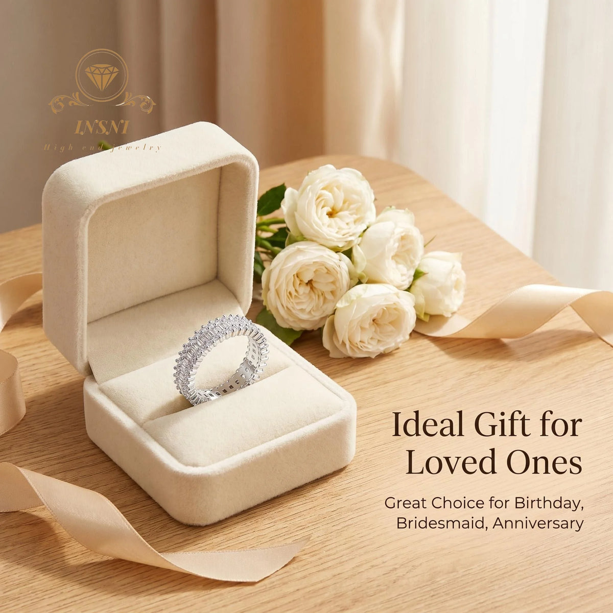 S925 Sterling Silver Full Moissanite Ring Affordable Light Luxury Jewelry Gift Non-Allergy Thick Electroplating Daily Wear