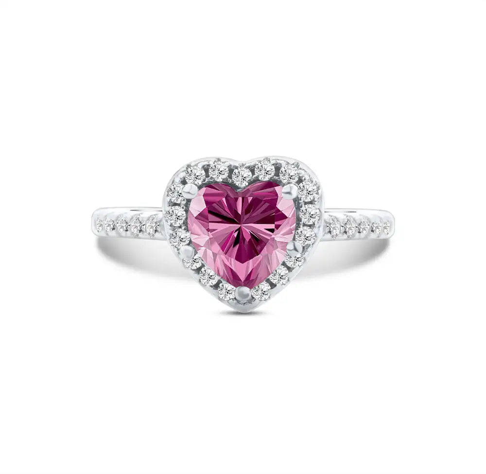 D Color Moissanite Women's Ring Real 925 Sterling Silver Heart-shaped Shining Ring With Certificate Proposal Luxury Jewelry Gift