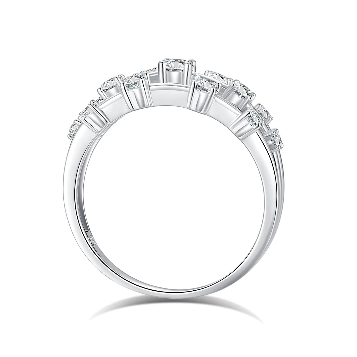 Moissanite Ring for Women 925 Sterling Silver Girls Jewelry Wedding Band Trendy Anniversary Gift Madam Fine Jewelry