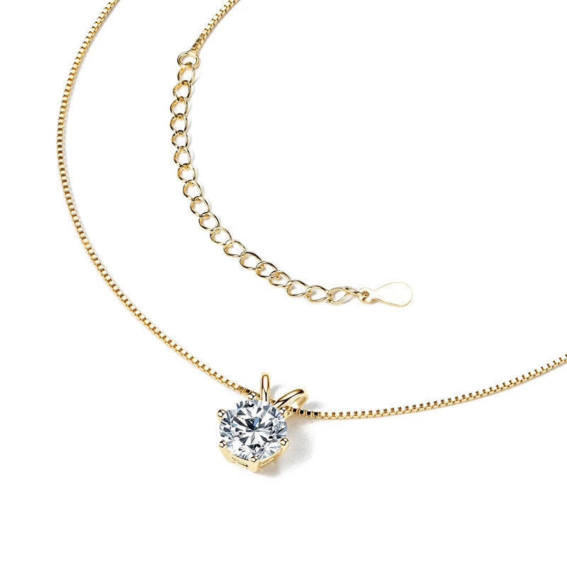 0.5–5 CT Classic Moissanite Pendant Necklace