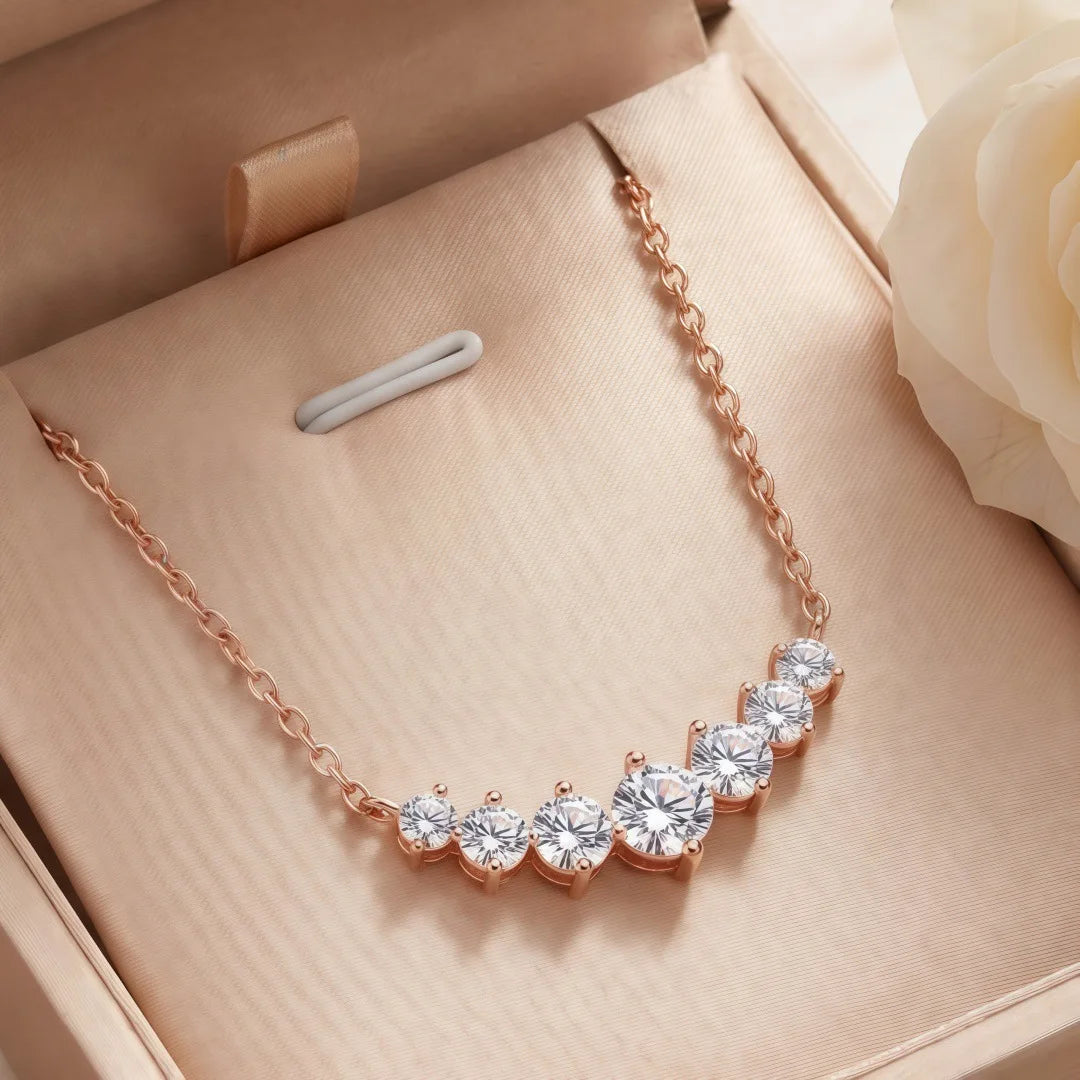 Moissanite Necklace for Woman S925 Sterling Sliver Diamond Pendant Plated Platinum Engagement Wedding Jewely