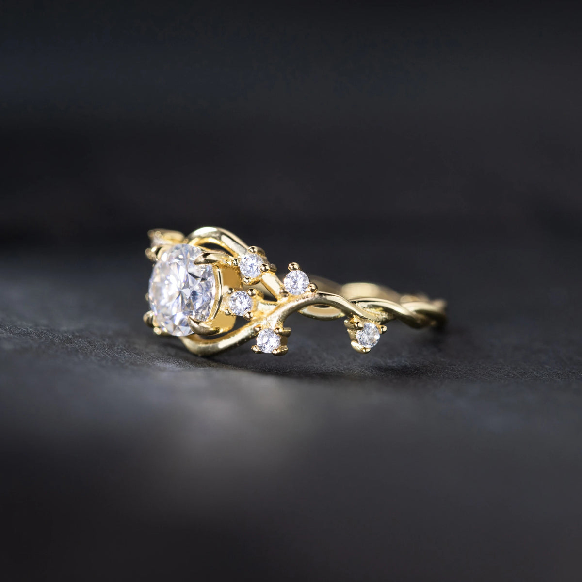 925 Silver Round Cut 1ct 2ct 3ct Moissanite Ring for Woman Gold Plated Zircon Cluster Rings Anniversary Gifts with Certificate