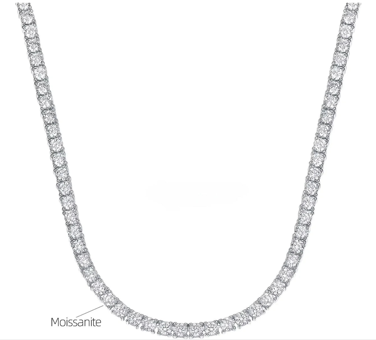 SY Brand Jewelry 925 Sterling Silver Tennis Necklace D Color VVS1 Moissanite Diamond Chain Necklaces Women Men S925 Jewelry