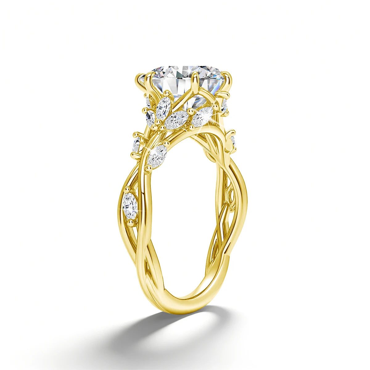 Premium 14K Gold Filled 2CT Pear Cut Moissanite Ring Bridal Wedding Sparkle Diamond Ring for Women Fine Jewelry 1/20 14k GF 925
