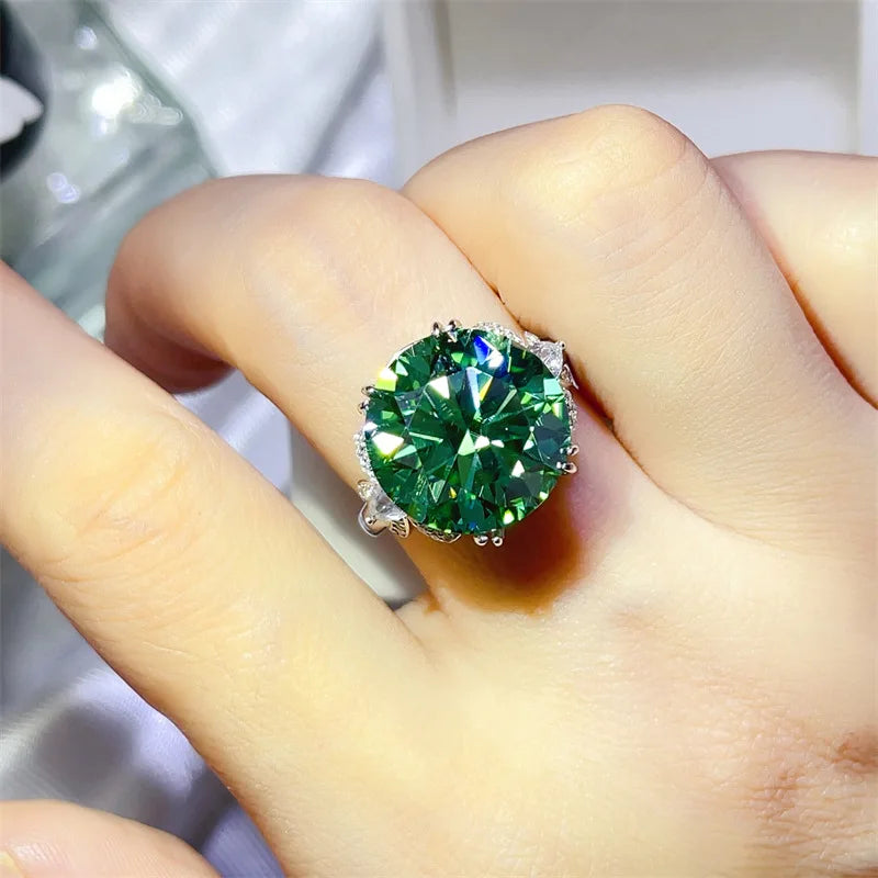 10 CT Round Solitaire Moissanite Ring