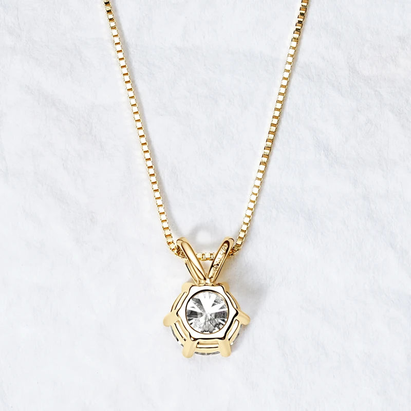 0.5–5 CT Classic Moissanite Pendant Necklace