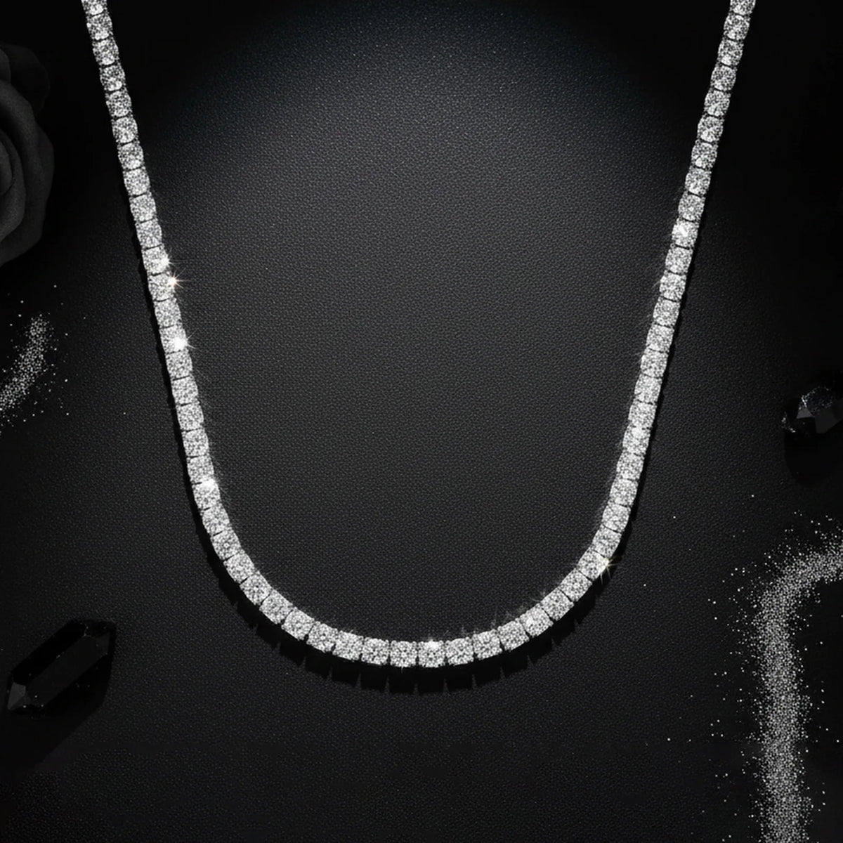 SY Brand Jewelry 925 Sterling Silver Tennis Necklace D Color VVS1 Moissanite Diamond Chain Necklaces Women Men S925 Jewelry