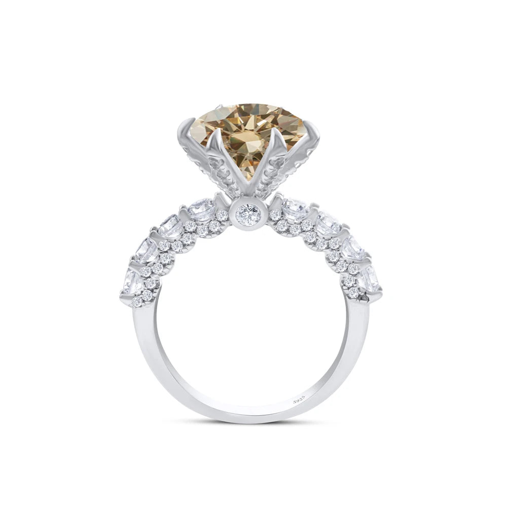 925 Sterling Silver Women's Ring 3/5CT Moissanite Fairy Ring With Certificate D Color Relationship Gift Fine Jewelry Engagement