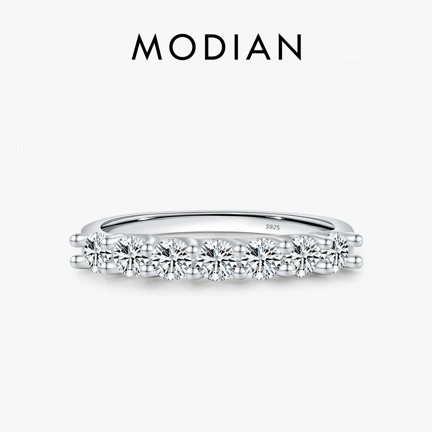 0.05–0.1 CT Crown Moissanite Stackable Wedding Band