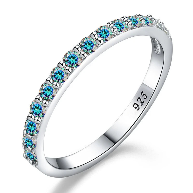Prong-Set Moissanite Wedding Band