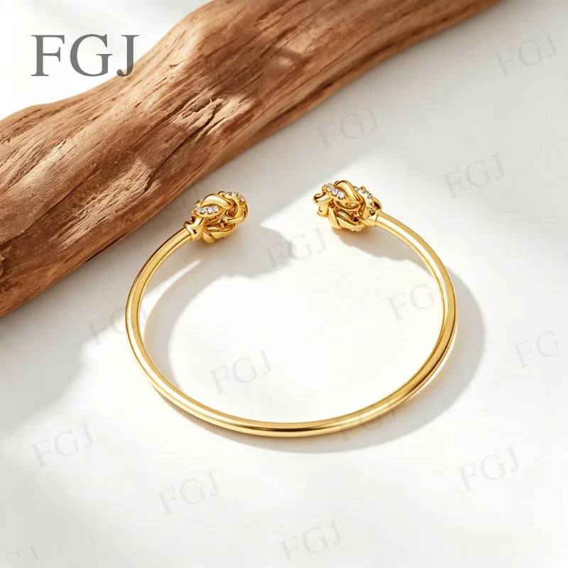 2ct Moissanite Bracelet For Women 6.5MM D VVS1 925 Silver Gold Color Flower Bangle Hand Opening Cuffs Wedding Jewelry Gifts