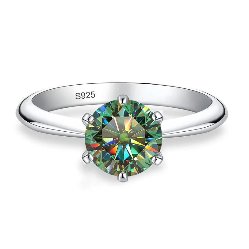 0.5–3 CT Colored Moissanite Ring