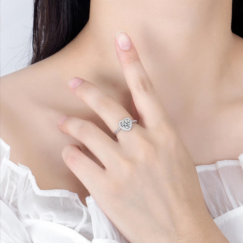 1 CT Tension Set Moissanite Ring