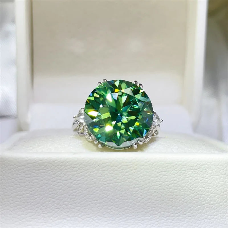 10 CT Round Solitaire Moissanite Ring