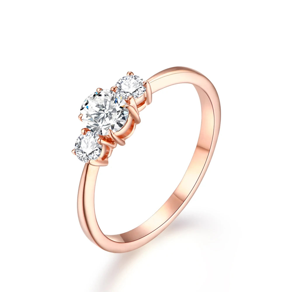 MINTYBOX Oval Cut Moissanite Rings for Women 925 Sterling Sliver Minimalist Three Stone Stackable Ring Daily Wear Office Jewelry