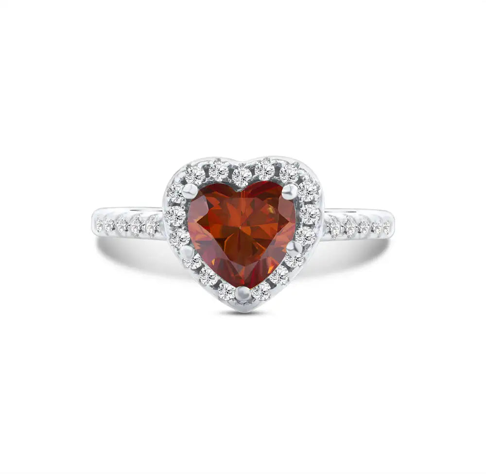 D Color Moissanite Women's Ring Real 925 Sterling Silver Heart-shaped Shining Ring With Certificate Proposal Luxury Jewelry Gift
