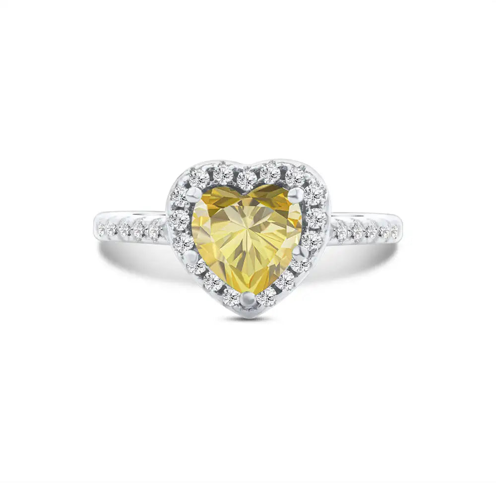 D Color Moissanite Women's Ring Real 925 Sterling Silver Heart-shaped Shining Ring With Certificate Proposal Luxury Jewelry Gift