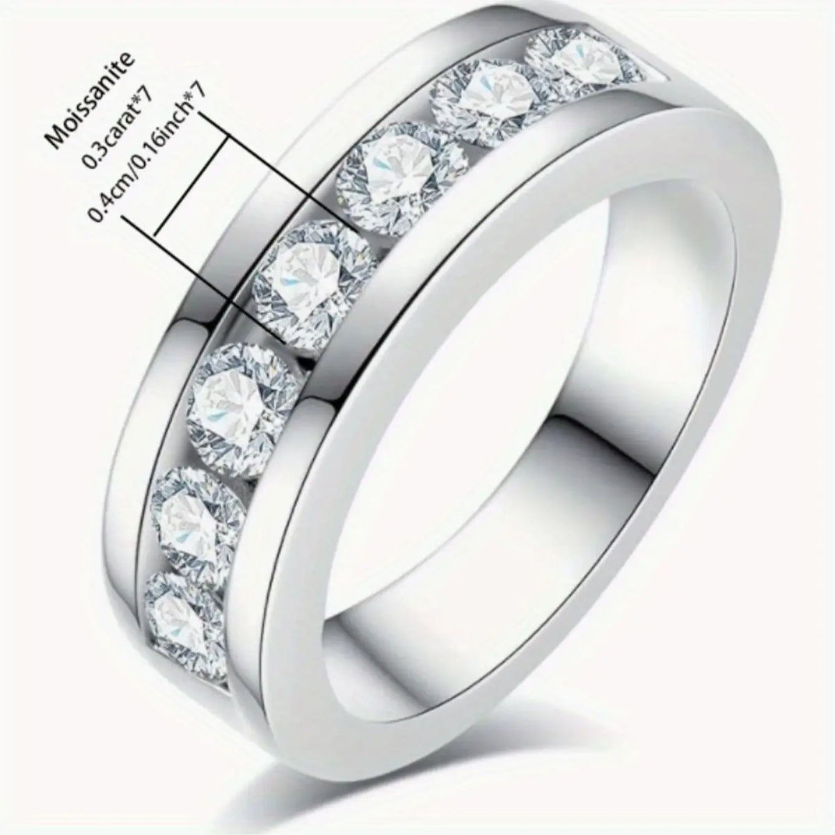 A Simple and Stylish 925 Sterling Silver Ring with a 2.1-Carat Moissanite, Perfect as a Gift for Women.