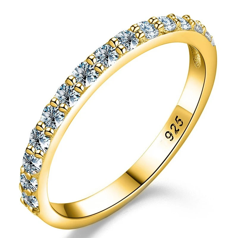 Prong-Set Moissanite Wedding Band
