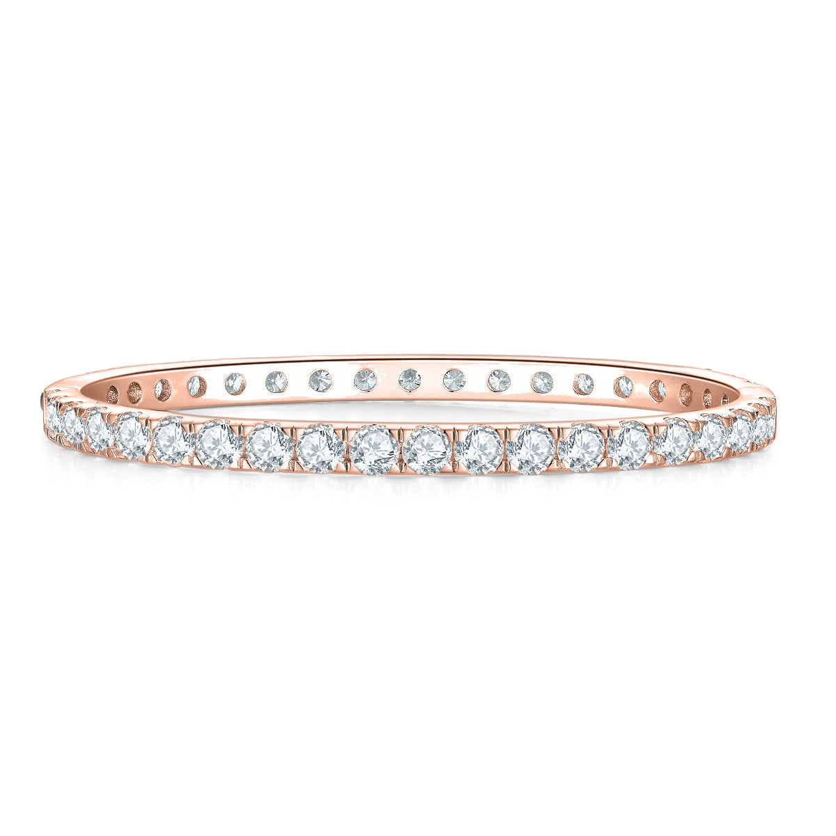 KEEP YES 4.0mm All Moissanite Diamonds Anniversary Bangles Bracelet for Women Men S925 Sterling Silver Bracelets Fine Jewelry