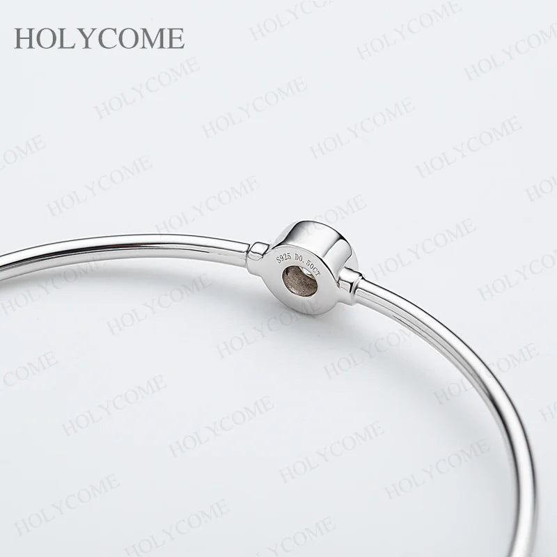 0.5Carat D Moissanite Bangle Bracelet S925 Silver Fine Jewelry for Women Classic Valentine's Day Birthday Gift With Certificate