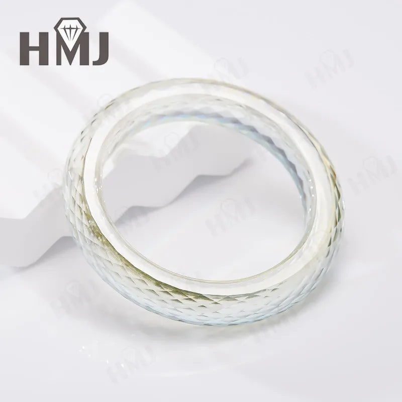 Moissanite Bangle White Color Full Size for Woman Man Anniversary Party Gift with GRA Certificate Fine Fashion Jewelry Charms