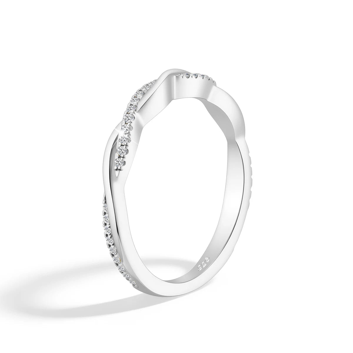 Oval Cut Moissanite Bridal Ring Set 2CT 925 Silver Brilliant Twisted Band Wedding Set Elegant Gift for Women Anniversary Jewelry