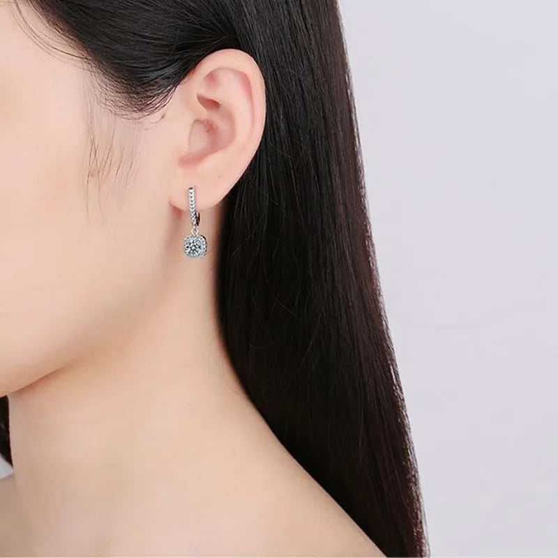 1–3 CT Moissanite Drop Earrings