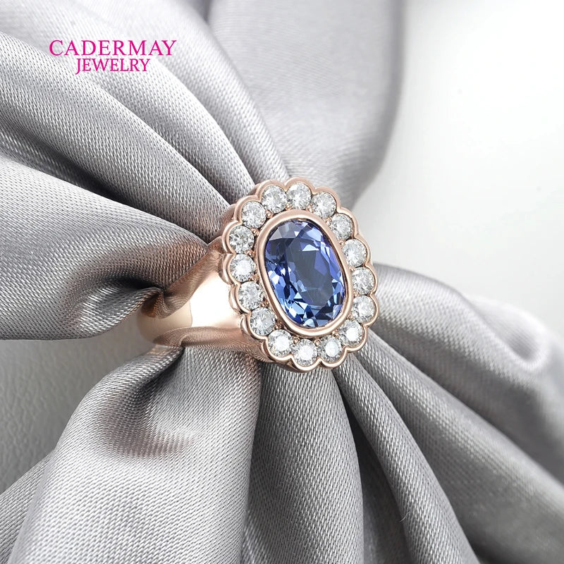 Chic Dainty Pinky Ring 925 Silver 6x8mm Oval Shape Light Blue Lab Grown Sapphire Moissanite Halo Ring Women Men