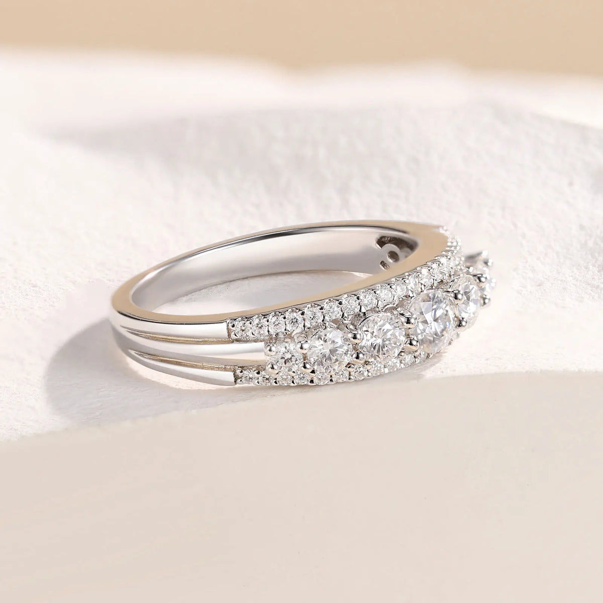 Newshe Luxury Moissanite Wedding Rings for Women Original 925 Sterling Silver Eternity Band Engagement Ring Fine Jewelry